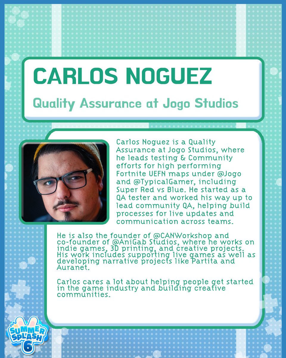 summersplashna's tweet photo. Join our expert panel in pulling back the curtain on the untold stories of making video games at our “Hidden Parts of Game Development Panel” 🧑🏽‍💻

Date: August 8th
Time: 1:30 PM-2:30PM

🚨Tune into this panel at https://t.co/V9Ihx5gTu3 👾 https://t.co/B0rnlUHWeX