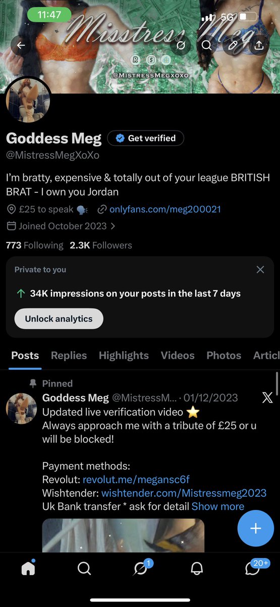 GoddessMeg1994's tweet photo. I’m actually so happy 😁 

I’m back ONLINE ON MY ACCOUNT 😉

@MistressMegXoXo 

Go follow me back guys https://t.co/8Y2ebfyBNc