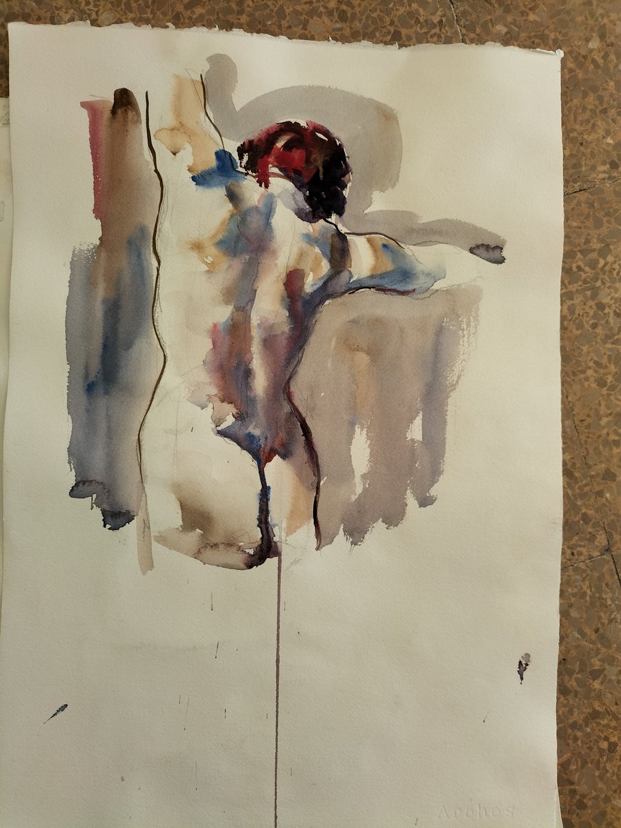 abogadoSabadell's tweet photo. Está acuarela está realizada en una sesión de Life drawing #acuarelas #watercolor #watercolours
#aquarel.la https://t.co/Sww8TQabNp