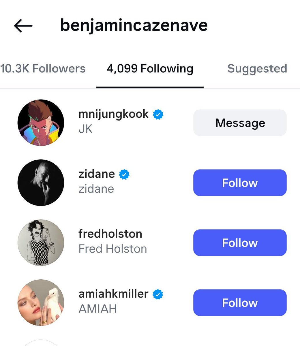 dailyjkpraise's tweet photo. VIP &amp; Couture Relations Director at Balenciaga, Benjamin Cazenave has followed Jungkook on IG. Jungkook is the only member he's following there. https://t.co/LRmky0hvJc