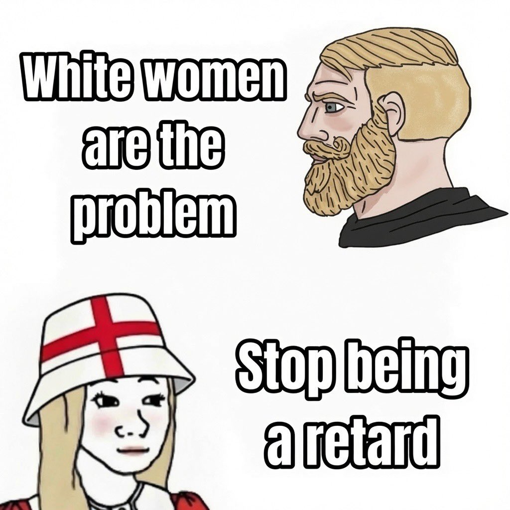 BGoodun76420's tweet photo. White men disappoint me. 

Not only are they allowing their nations to be controlled by jews, muslims and jeets. They are blaming White women for it. 

Pathetic. https://t.co/Eu2TmOy6Kp