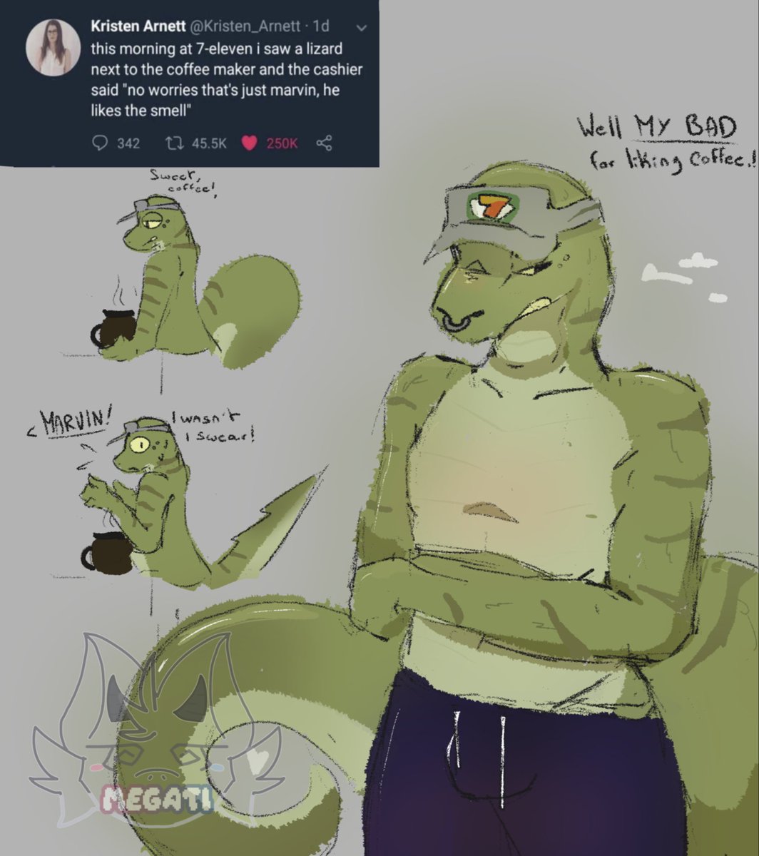 _megatii's tweet photo. Marvin the coffee addict.. 
#furry https://t.co/GaA6mj00xR