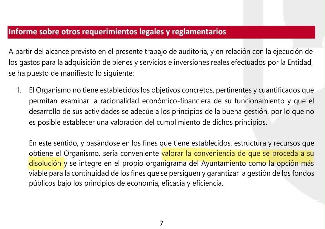 ppAlcorcon's tweet photo. 📣 La mala gestión de Candelaria Testa lleva al IMEPE al borde de su disolución.

El auditor no puede avalar sus cuentas y detecta registros contables inadecuados, pagos y saldos sin justificar, discrepancias contables, falta de control interno, ausencia de planificación, fallos en contratación y subvenciones, incumplimientos de transparencia y retrasos en los pagos.

Todo en un organismo financiado con los impuestos de los vecinos y que debería dedicarse a crear empleo y apoyar a autónomos y empresas.

Lee la nota completa 👇
https://t.co/XKxMrC8G3c