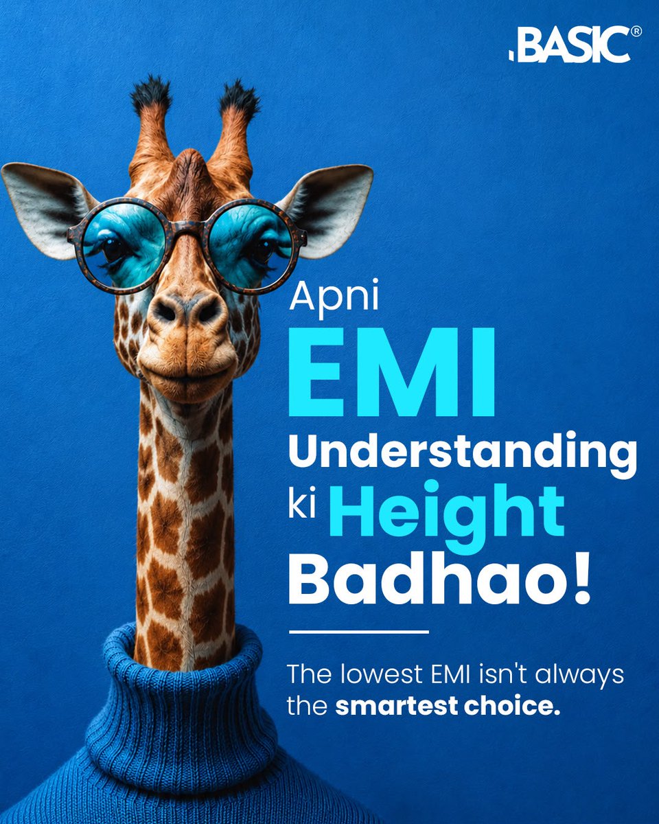 LoanBasic's tweet photo. The lowest EMI isn't always the smartest choice.
A lower monthly payment may seem appealing, but it can also mean a longer loan tenure and a higher total interest outgo. Looking beyond the EMI helps you choose a home loan that's truly right for you.
#BASIC #BASICHomeLoan #EMI #HomeBuying #HomeLoans