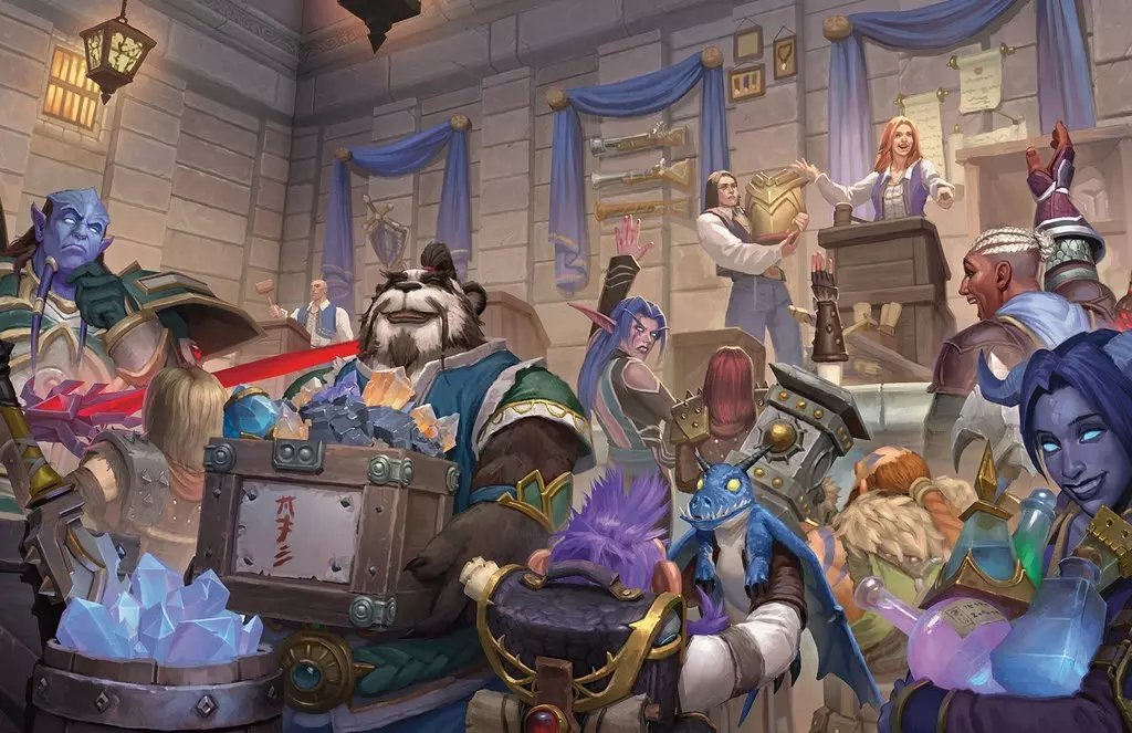 Neasper's tweet photo. I'm happy the new warcraft DND book is giving us new art of many races being together https://t.co/LlHjbRau80