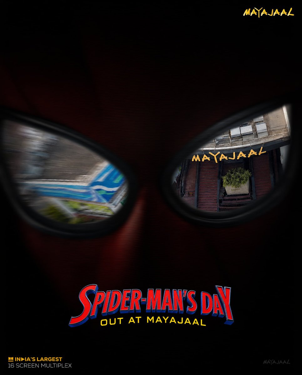 MayajaalECR's tweet photo. PoV: Spider man was just having his perfect day at #Mayajaal🕷️😎
🎟️ https://t.co/wpWyIQvtuw
#TomHolland #Zendaya #SadieSink #JacobBatalon #JonBernthal #TramellTillman #MichaelMando #MarkRuffalo #DestinDanielCretton #SpiderManBrandNewDay #SpiderMan #Marvel #MCU https://t.co/gJ9BqNANoT