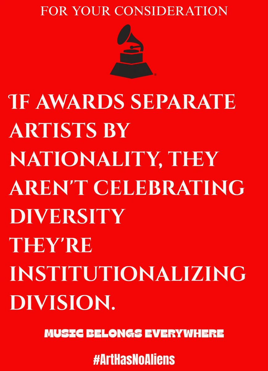 sunzijun2's tweet photo. ART HAS NO ALIENS 
@RecordingAcad

We hope music itself can be heard and loved rather than being distinguished by region or language. 

#ArtHasNoAliens https://t.co/7NDNSCsTun