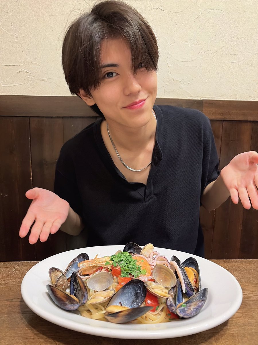 yukia_takano's tweet photo. 三郎くんの好きなペスカトーレ食べましたっ

すっっごく美味しかった https://t.co/qx1fBEmVk6