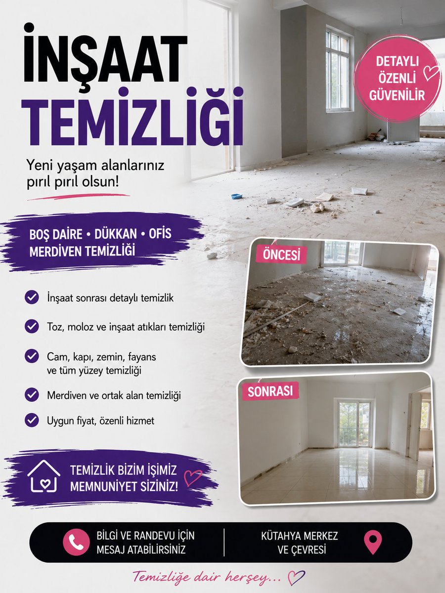 ddenness26's tweet photo. #Kütahya #Temizlik #İnşaatSonrasıTemizlik #BoşDaireTemizliği #DükkanTemizliği #MerdivenTemizliği https://t.co/uyqGCUawkh