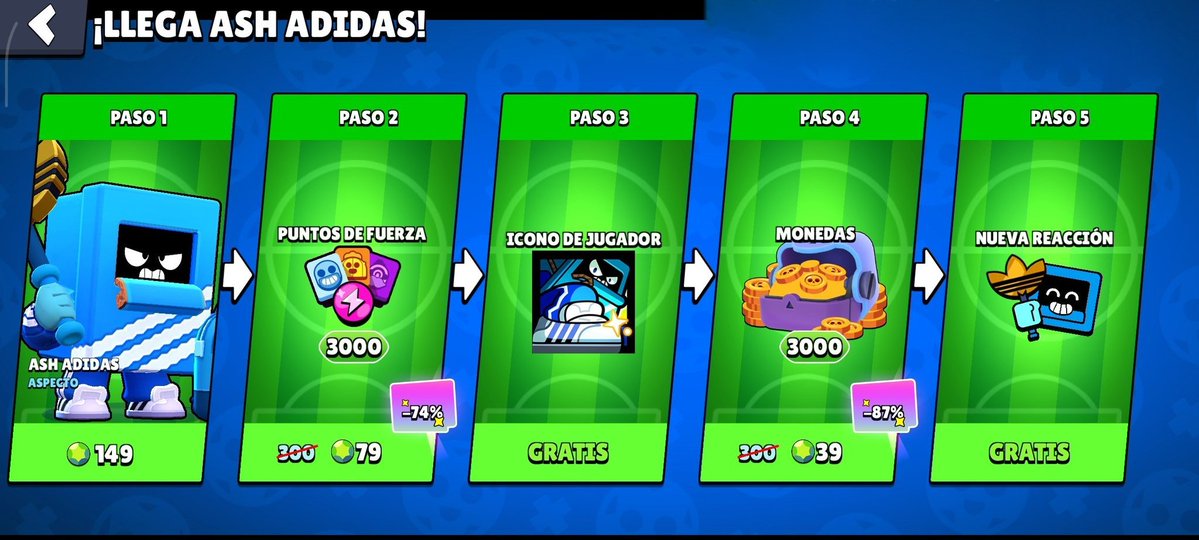 JozzHub's tweet photo. Ya llegó la Skin de ash @adidas en #brawlstars para obtener la Skin y sus cosméticos necesitas 267 gemas lo vas a comprar ? https://t.co/49kWbbbPm5