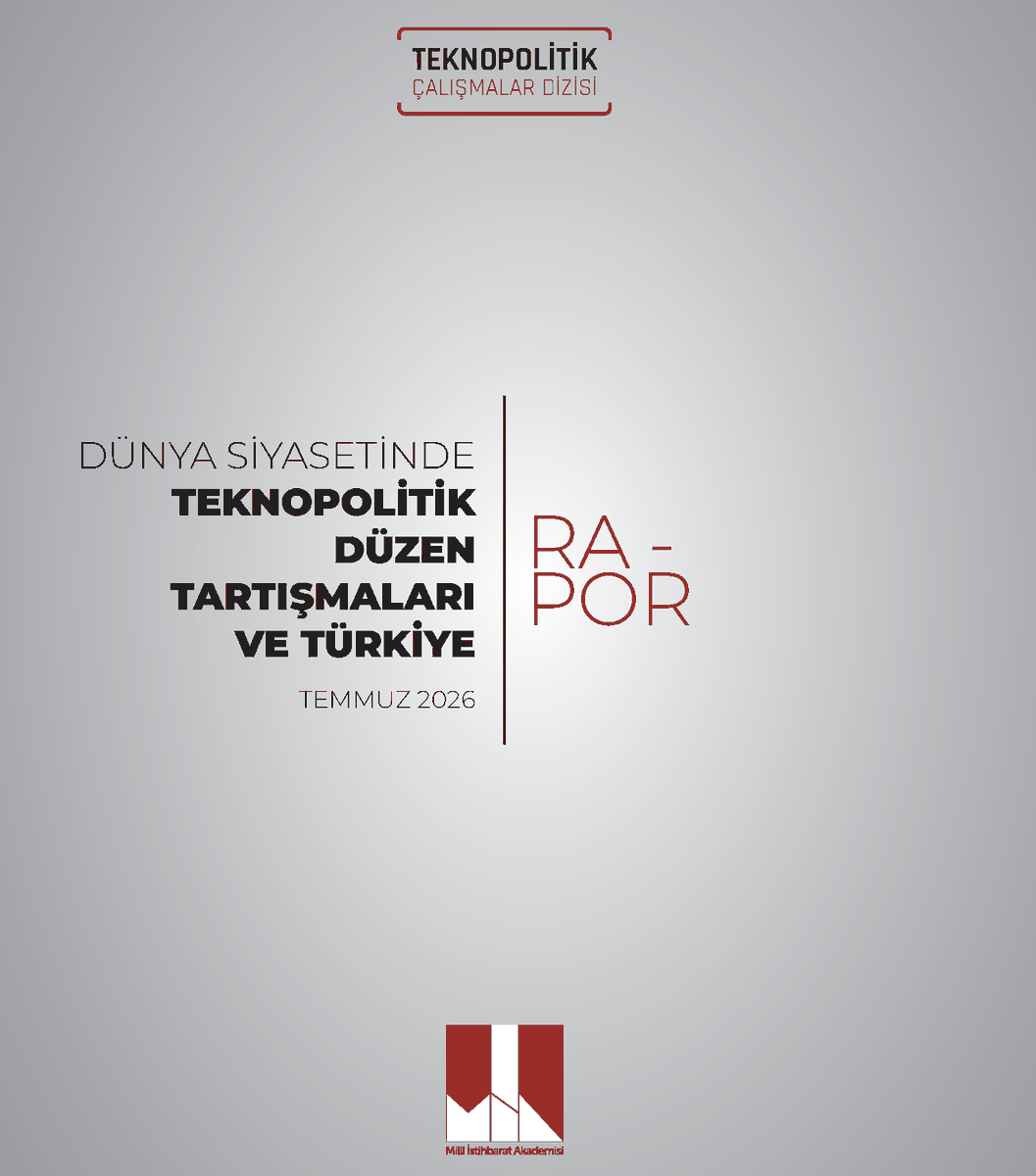 mrvveshn's tweet photo. 📢📢📢
YENİ YAYIN

Millî İstihbarat Akademisi'nin Teknopolitik Çalışmalar Dizisi kapsamındaki ilk raporu "Dünya Siyasetinde Teknopolitik Düzen Tartışmaları ve Türkiye" yayımlandı.

Rapor, yapay zekâ etrafında şekillenen yeni güç düzenini ve Türkiye'nin bu düzendeki konumunu ele almaktadır.