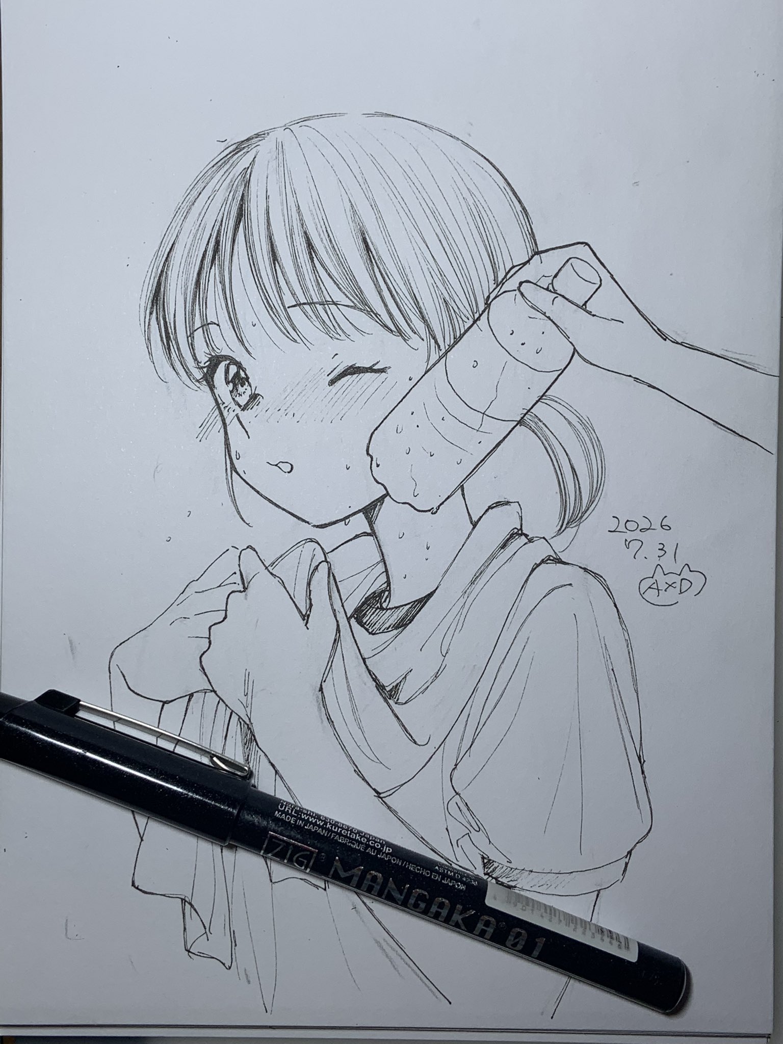 い*あ様 手描きイラスト アナログ あけじ〜ぬ🐕 on X: 