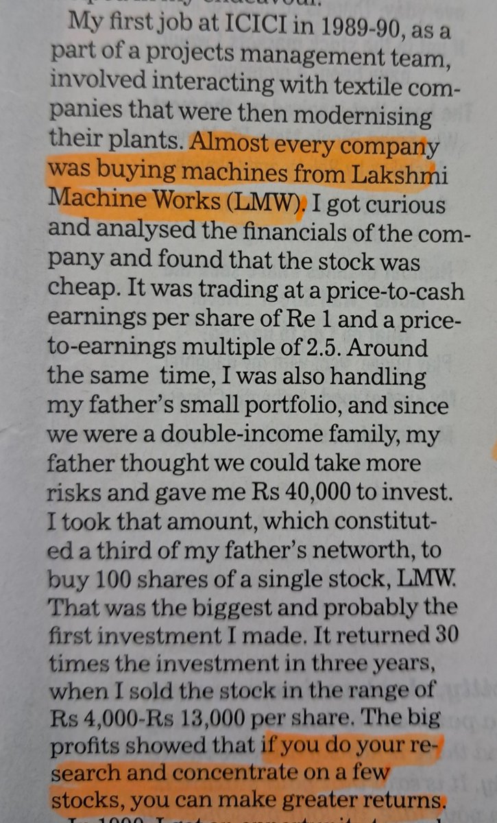 Vivek_Investor's tweet photo. S Naren shared how he picked the  stock in the beginning of his career and it delivered multi bagger returns. https://t.co/qCybgdDA4i