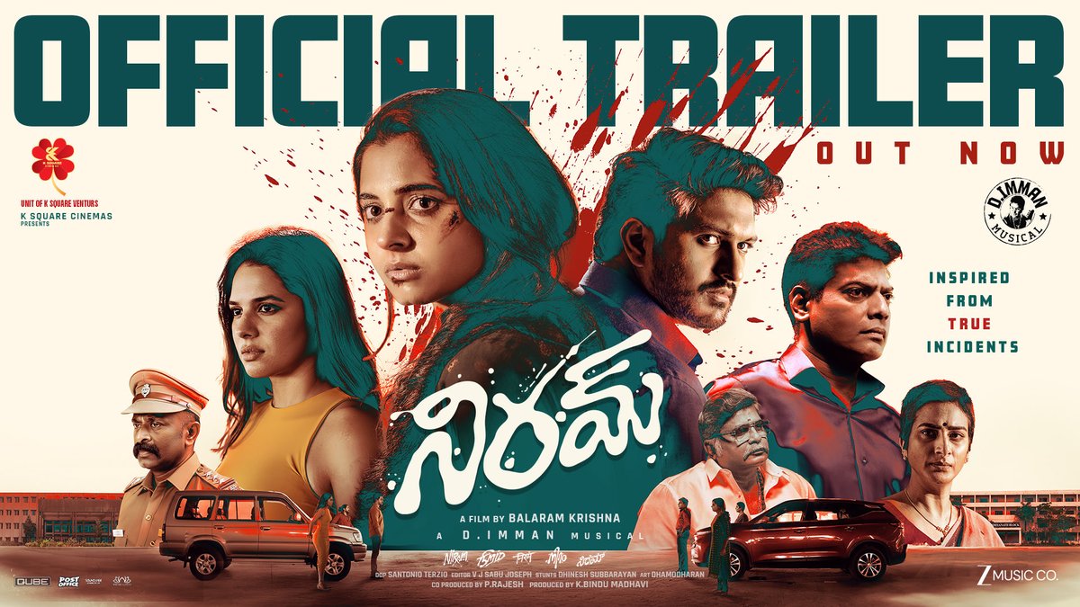 ksquare_cinemas's tweet photo. A journey of emotions begins here.✨

#Niram Telugu Trailer — Out Now.

https://t.co/c5n2yV9uK8

@krrishdk51 @themugenrao @immancomposer @iammangli @PreethiOffl @TanyaHope_offl @Nitinsathyaa @surekhavani_ #SantanioTerzio @EditorSabu @zeemusicsouth @tuneyjohn @SKMedia_PR https://t.co/bURxQEcoet