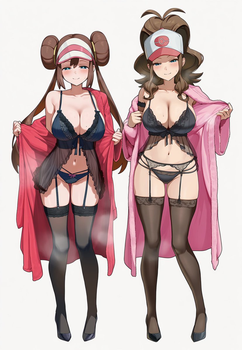 PkmnPornstudio's tweet photo. // To my followers that expected replies for a while and had to wait. Sorry about it. But the absence doesn't come from disinterest on my side, just a total lack of energy quite often, which makes it difficult to stay motivated at times.

Anyhow, enjoy the Hilda and Rosa. https://t.co/szXy9tFoBX