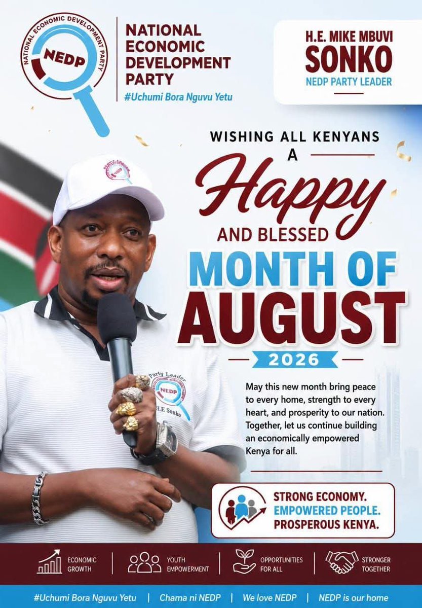 Sonko047's tweet photo. Happy New Month of August in advance, my beloved people.

As we prepare to step into this new month, I pray that God opens doors no one can shut, blesses the work of your hands, and protects you and your families. Thank you for your love and support. I love you all, and may August be filled with favor, peace, and endless blessings.