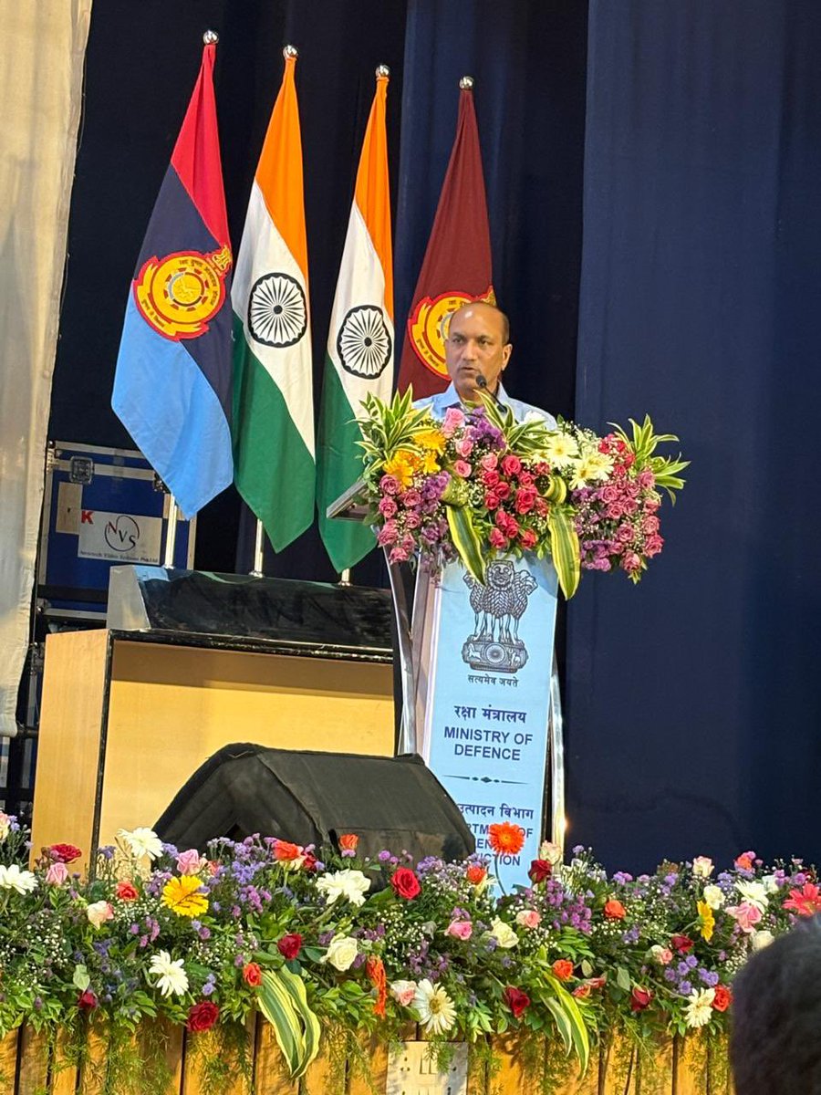 DefProdnIndia's tweet photo. A National Seminar on ‘Military Explosives and Propellants: Safety and Compliance’ was held today, 31st July 2026 at Dr APJ Abdul Kalam DRDO Golden Jubilee Auditorium, Pune, organised by #DGQA under the aegis of DDP. The seminar brought together Government, industry, #DRDO and academia to strengthen safety, regulatory compliance, #innovation and self-reliance in defence explosives and propellants. More than 400 participants from private industry, DPSUs, DRDO, PESO, QA agencies and the Armed Forces attended the seminar.

Shri Sanjeev Kumar, Secretary (Defence Production), delivered the keynote address and emphasised the paramount importance of safety in the field of explosives and optimisation of storage area. Secretary (DP) also urged CFEES, PESO and DGQA to work in close coordination to facilitate faster industrial licensing in the defence manufacturing sector. 

Among others Dr Garima Bhagat, JS (LS), Shri Prakash Rajpurohit, JS (DIP) and Shri N Manoharan, DG, DGQA also spoke on policy on explosive safety for building a strong safety culture across defense manufacturing. 

#DDP #DefenceProduction #AatmanirbharBharat