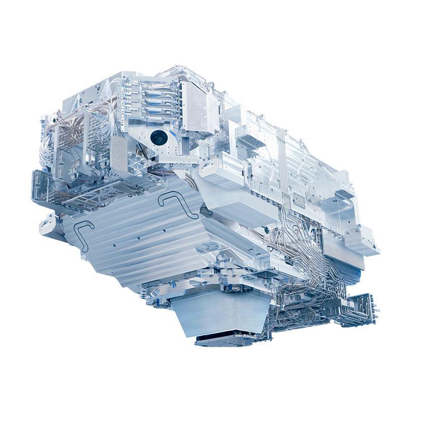 Object_Zero_'s tweet photo. High NA-EUV Lithography 

Zeiss is beginning production of their High NA-EUV systems for ASML.

“High NA” means high numerical aperture, which is a measure of the angular range from which an optical system can pick up light. For context High NA has numerical aperture of 0.55, whereas current EUV NA is 0.33

A 66% improvement.

That’s a feature density improvement of 1.67^2=2.789 so a near tripling of transistor density per unit area. It brings the critical dimension down to 8nm from 13nm.

Q: How did Zeiss achieve this?
A: With great difficulty.

• The projection optics system is 40,000 parts and around 12 tonnes.

• The illumination system is 25,000 parts and is 6 tonnes.

• The machine that manufacturers these mirrors is based in Germany, and consists of 100,000 parts and is 150 tonnes, the machining chamber itself is a 5m x 5m x 10m vacuum chamber.

The mirrors are machined for 3 months[!] to achieve a precision equivalent to 1mm deviation over an area the size of the Pacific Ocean.

It’s worth noting here that theoretical maximum NA = 1.0

Hyper NA (>0.7 and achieved using 8 mirrors) is expected the enter production 2032 - 2035.

That brings the critical dimension down to around 6nm and that might be the end, a single silicon atom is 0.23nm so the precision would be +/- 24 atoms.

Fun note… there is a category of lathes and machine tools called “ultra-precision” and these have axis resolutions of 1-2nm and can produce contoured shapes to 25nm accuracy. 

You can buy “ultra-precision” machines, grinding machines for optical equipment have incredibly precise axis control because surface asperity on a mirror is visible to the eye.

B23B is the IPC/CPC class, and it teaches some interesting niche stuff (tells you where the future is going, even with trade secrets omitted).