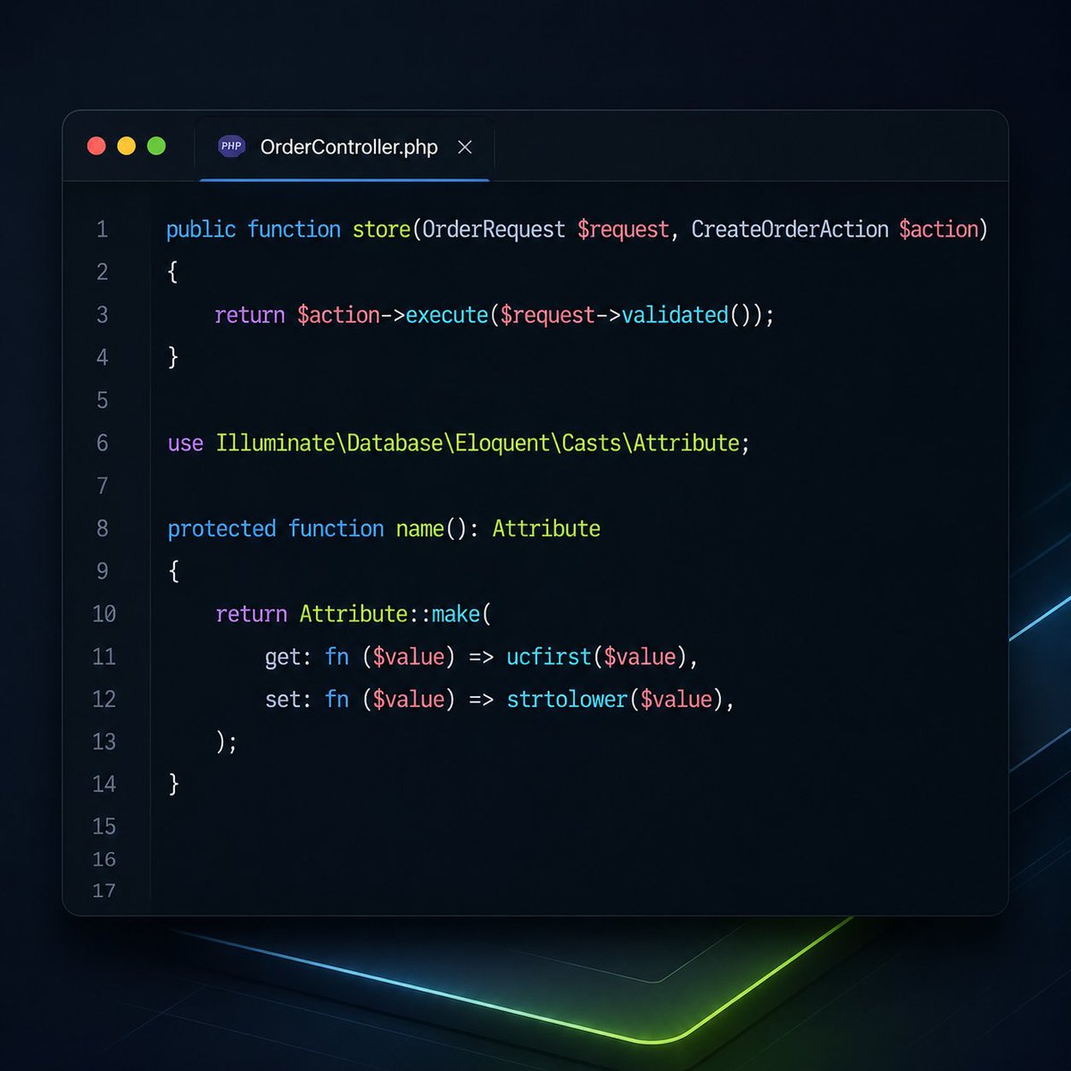shamimrdev's tweet photo. Are you still writing separate getNameAttribute and setNameAttribute methods in Laravel?
#Laravel #PHP #WebDevelopment #100DaysOfCode #CleanCode #BackendDev #WebDev #SoftwareEngineering #PHPDev #CodeNewbie https://t.co/bMF1CCtf0B