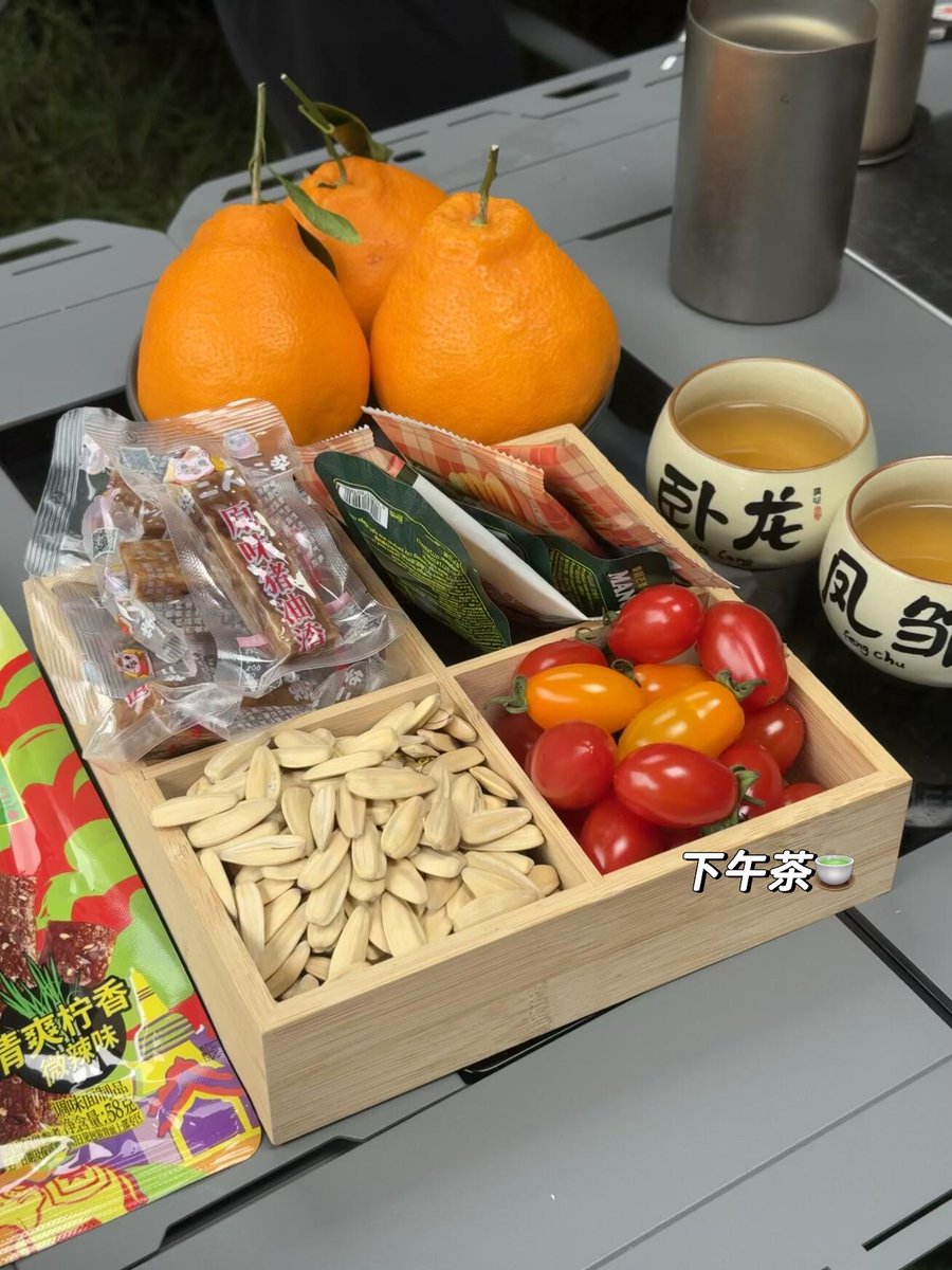 CreamHush's tweet photo. Took a few lazy selfies in the tent, quiet grass outside, breeze carrying that fresh green smell through the flaps. Fruit and snacks set out beside me, no need to plan anything, just sitting here feels right. Camping happiness is simple, just being, and being, and being ⛺ https://t.co/kvBqPbep1c