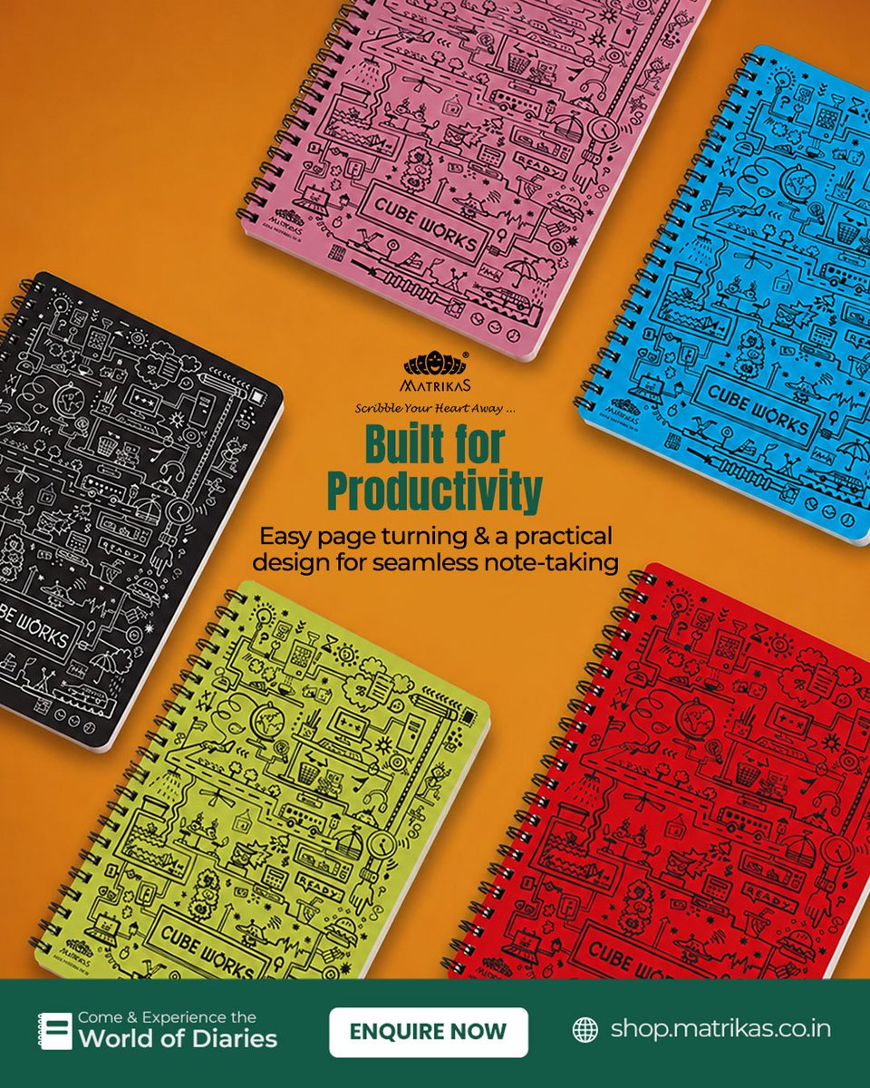 MatrikasPr31497's tweet photo. Productivity starts with the right notebook.
Designed to keep your ideas flowing, one page at a time.

#Matrikas #Notebook #OfficeEssentials #PremiumStationery #ScribbleYourHeartAway https://t.co/Vd3E0WbIoV