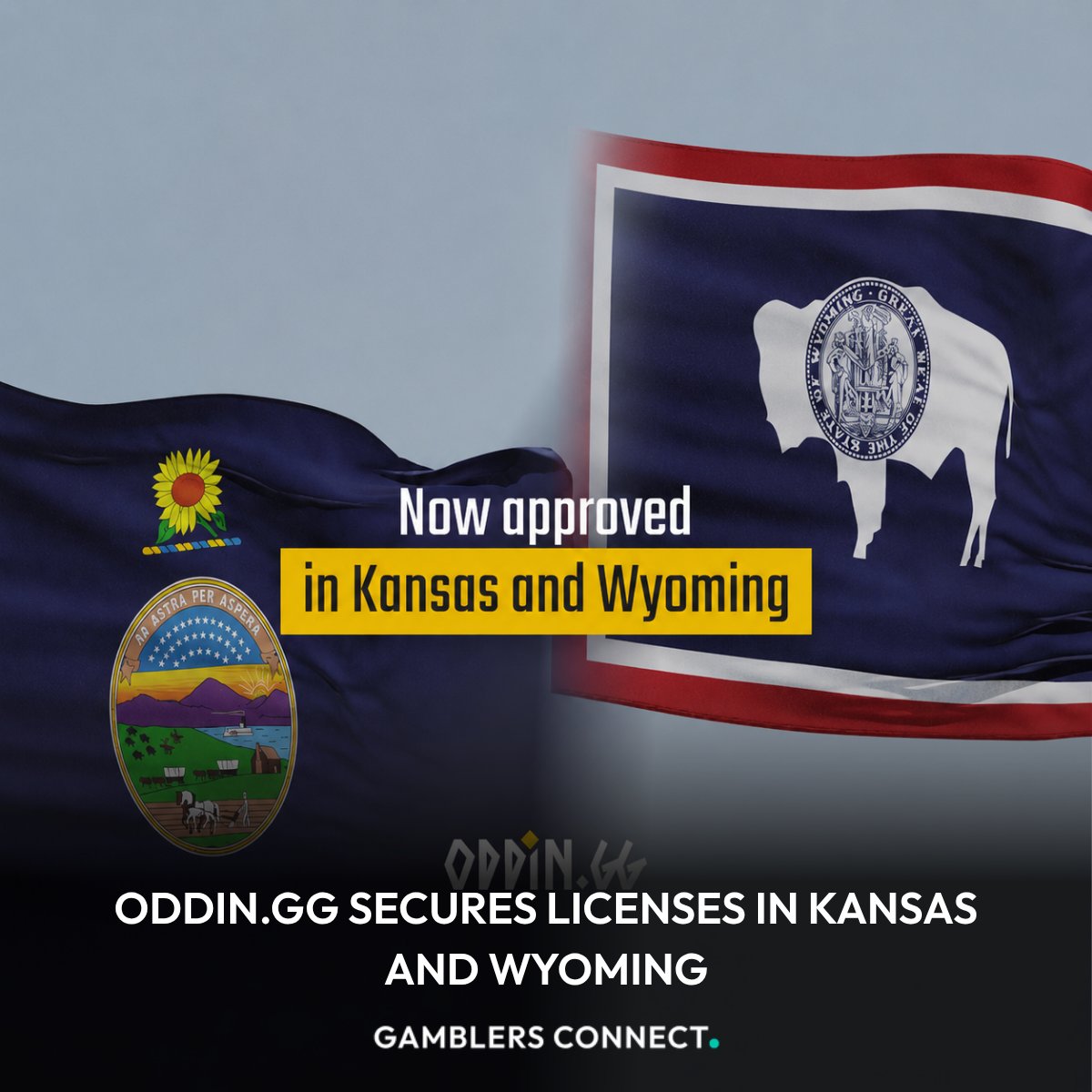 GamblersConnect's tweet photo. https://t.co/IJLE2KnBT0 has been approved by the Kansas Racing and Gaming Commission and by the Wyoming Gaming Commission. 🇺🇸

Read More: https://t.co/3g9UkanH58

#igaming #wyoming #kansas #oddingg #igamingnews #igamingb2b https://t.co/2gnnZwhGsb