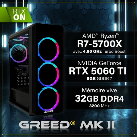 ArkTech_News's tweet photo. Greed MK2 - PC Desktop Gamer Noir
AMD Ryzen 7 5700X 8 cores / 16 threads
RTX 5060Ti 8Go GDDR7
32Go DDR4 RAM - 1To SSD
Microsoft Windows 11 Pro
à 1249€ au de 1599€
https://t.co/0MfCX8KbEy

#Esport #Darty #Fnac #Desktop #Laptop #Monitors #Moniteurs #Fauteuils #Setup #Gaming #Streaming #BonsPlans