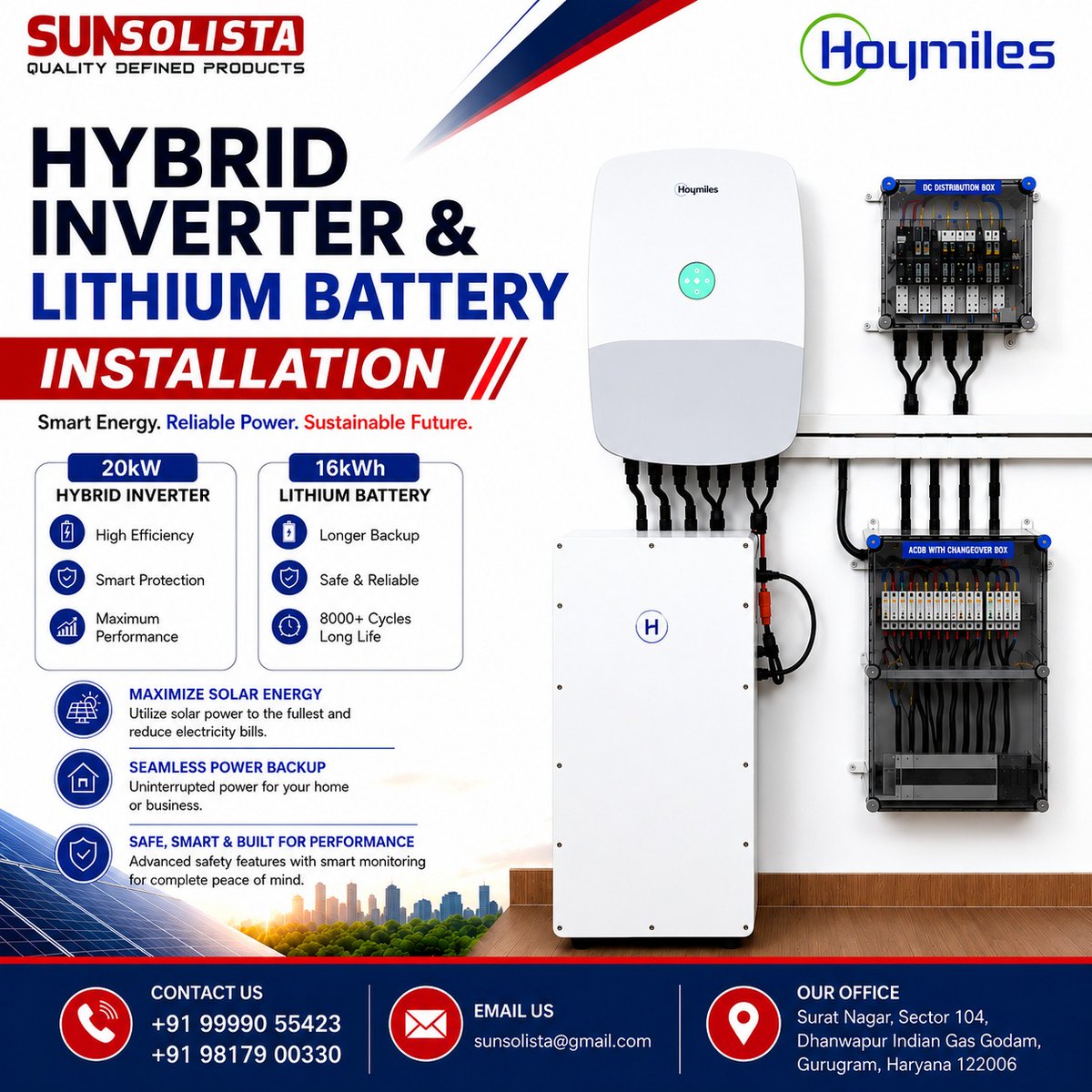 sunsolista's tweet photo. ⚡ Power Your Future with Smart Solar Energy! 

📞 Contact: +91 99990 55423 | +91 98179 00330
📧 sunsolista@gmail.com

#SolarEnergy #HybridInverter #LithiumBattery #Hoymiles #SunSolista #SolarPower #RenewableEnergy #EnergyStorage #GreenEnergy #PowerBackup https://t.co/HURCwq7XGO