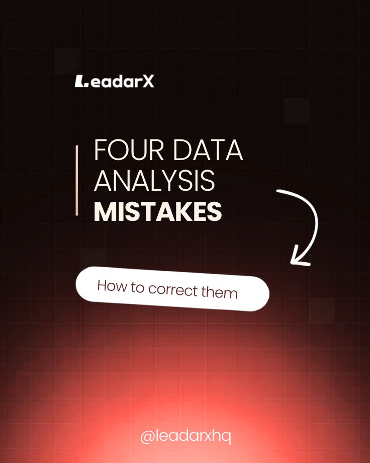 leadarxhq's tweet photo. 4 Data Analysis Mistakes Killing Your Results

Most junior analysts do this. Don’t be one of them.

Swipe to fix your process 👉🏾

LeadarX Data Analytics Cohort | Apply: Link in bio

#DataAnalysis #SQL #Python #DataCleaning #BusinessIntelligence #LeadarX https://t.co/znx9QL2LrJ