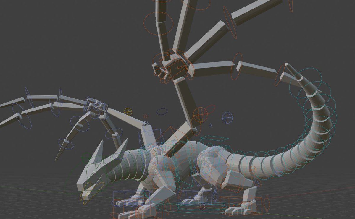 Micowzow01's tweet photo. If you've been looking for a basic dragon rig to help with posing or animation planning, try out this proxy/box model dragon rig I've been using on the side for some of my stuff. Available on my page for anyone to check out if they want https://t.co/RtUP8bOEv8