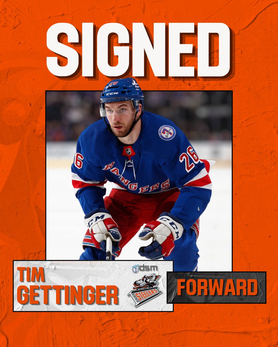 steelershockey's tweet photo. The DSM Sheffield Steelers are delighted to announce the signing of Tim Gettinger ahead of the Motorpoint Elite League 2026/27 season. 🍊🏒

Read more here : https://t.co/ub4y7F4IJ4

#InOrangeWeTrust | #SteelersHockey https://t.co/gzqeMY4LD9