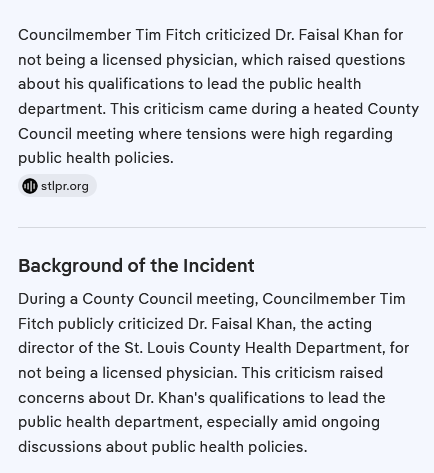 0708America's tweet photo. St.Louis City hires this guy KNOWING he's not a US licensed Physician ? We haven't forgotten . Just ask @ChiefTimFitch .... https://t.co/wd42cR8K0l