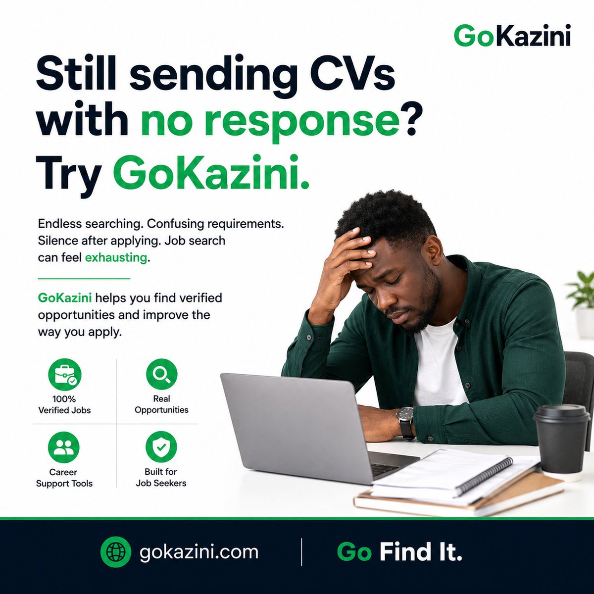 GoKazini's tweet photo. Your next application should not look like your last one.

GoKazini gives you the tools to improve your CV, write stronger cover letters, prepare for interviews and apply to verified opportunities with confidence.

Don’t just send more applications.
Start applying better.