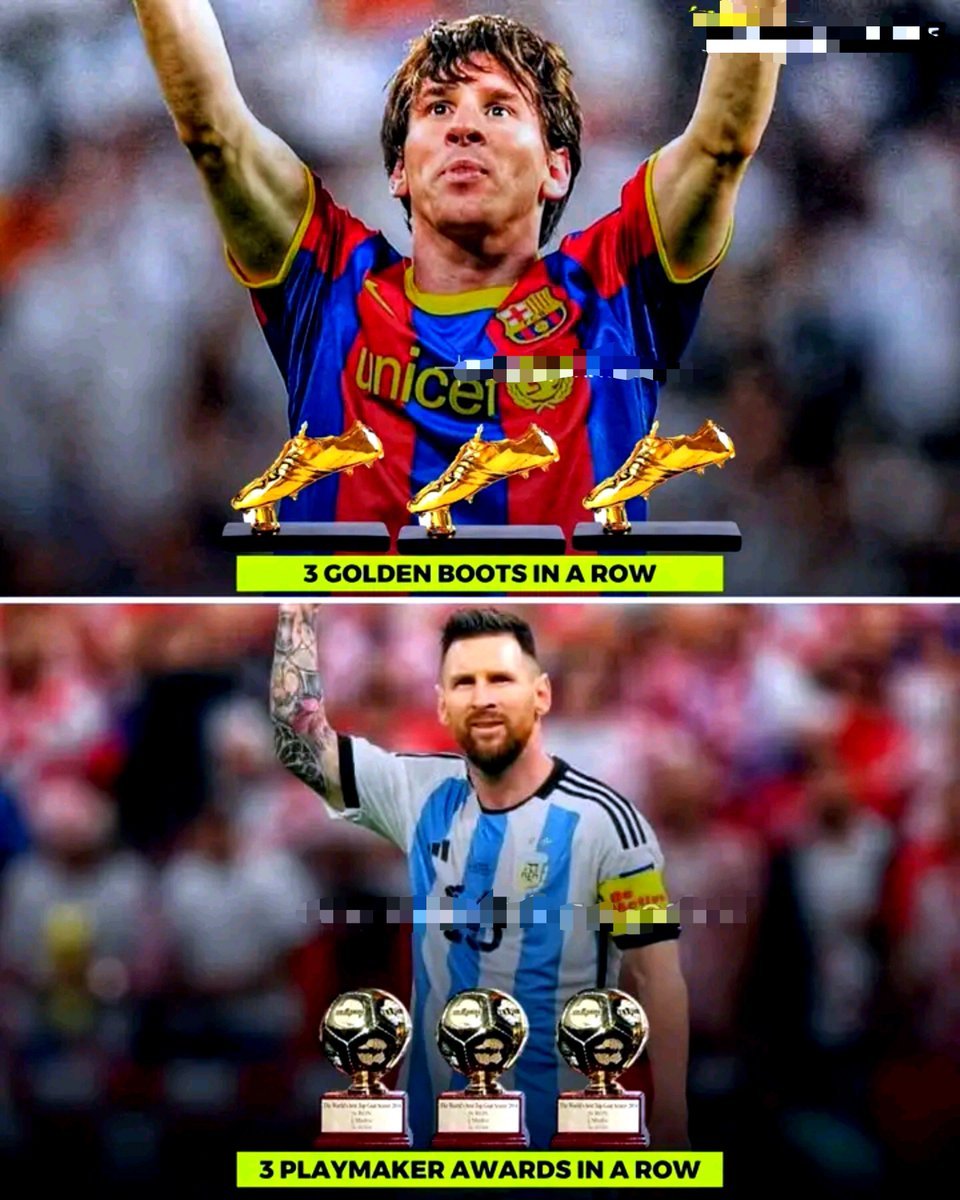 Austinooffical's tweet photo. Lionel Messi is the only player to three peat GOLDEN BOOTS and IFFHS PLAYMAKER AWARD'S.

GOLDEN BOOT 👟⚽
2017✅
2018✅
2019✅

IFFHS PLAYMAKER 🪄
2015✅
2016✅
2017✅ https://t.co/zdTHeerAje