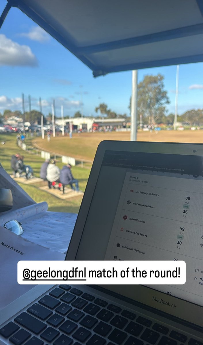 darbytravers03's tweet photo. Back in the commentary box tomorrow afternoon updating GDFNL scores from across the region.

It's North Geelong hosting Bell Post Hill at Keith Barclay Oval. Live match commentary from 1:15 on @947thepulse! 🏉 https://t.co/AqanA8MubH