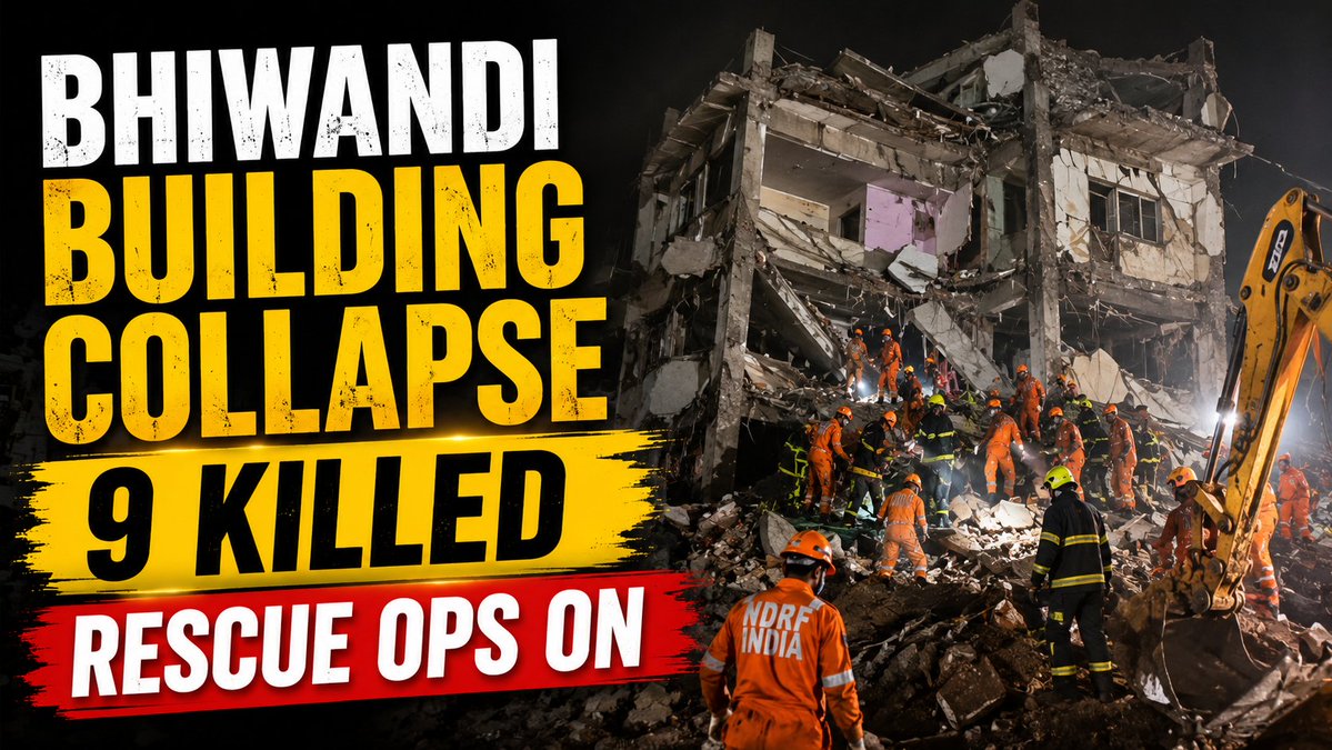 NRIPage's tweet photo. Bhiwandi Building Collapse Kills 9, Rescue Operation Continues
https://t.co/dJy4IbNG8Z
#State News #bhiwandi #bhiwandicollapse #buildingcollapse #maharashtra #mumbainews #thanenews #ndrf #rescueoperation #breakingnews #buildingtragedy #disasternews #indianews https://t.co/JzXHjcNvUp