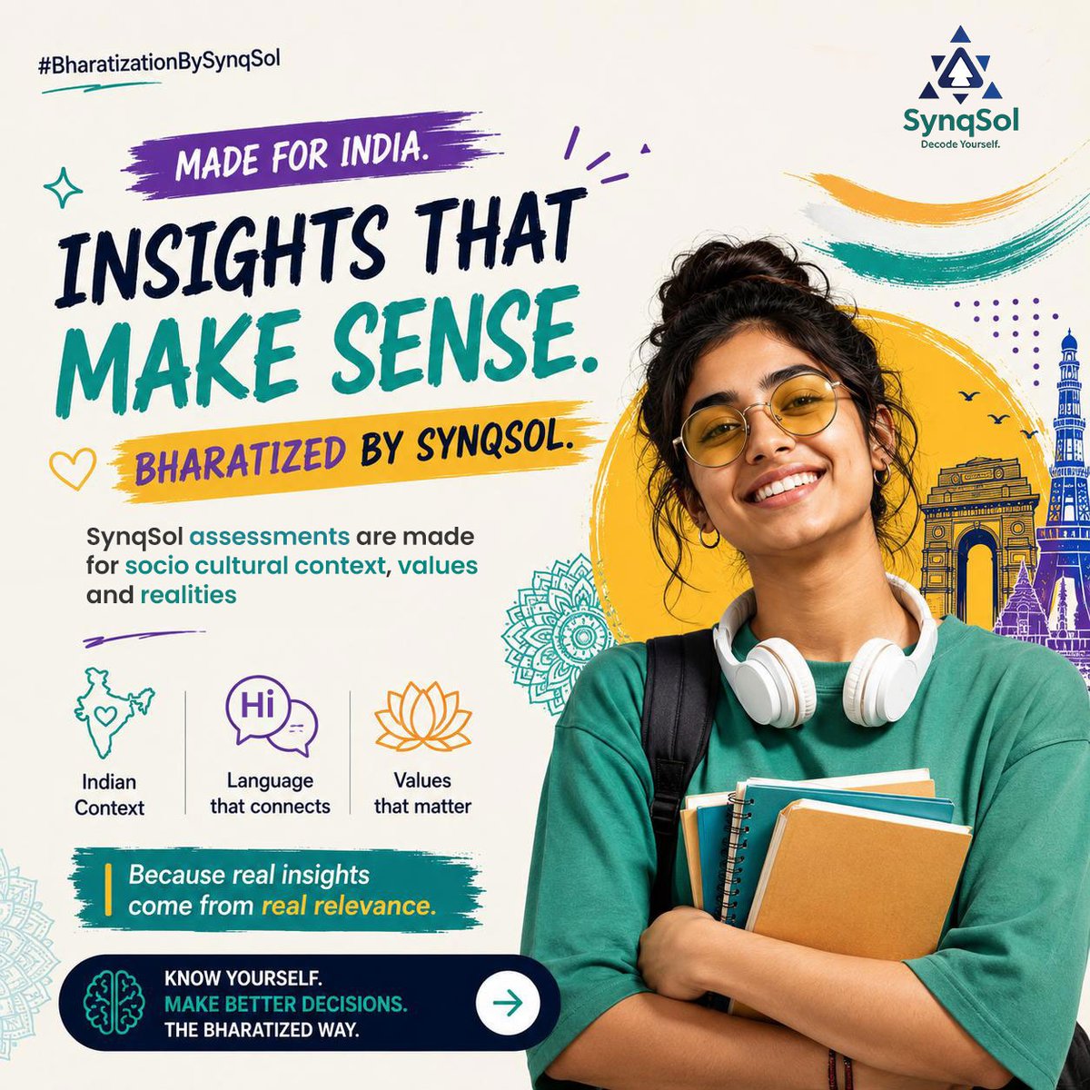 OfficialSynqSol's tweet photo. Every decision is yours.
SynqSol is the Bharatized companion that helps you see it with greater clarity.
Download: https://t.co/FSrpIih8ZP
https://t.co/xmYbh8MPAs
#SynqSol #DecisionIntelligence #Bharatization #SelfKnowledge #DecodeYourself https://t.co/zFIB0H9rap