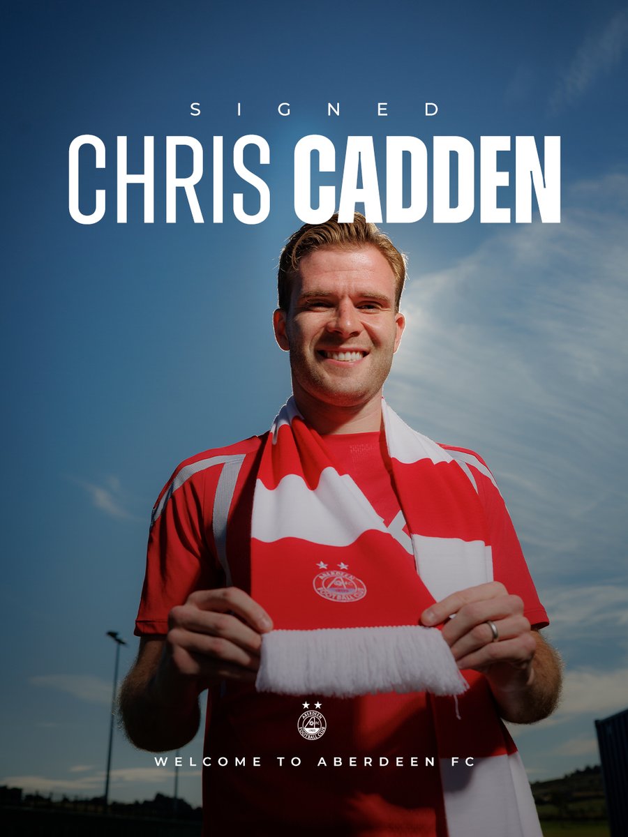 AberdeenFC's tweet photo. A matchday minus one arrival 🤝

Chris Cadden has today joined Aberdeen from Hibernian on a two-year deal.

🔗 https://t.co/WtxJdWY9f5 https://t.co/6C2wiwkHaB
