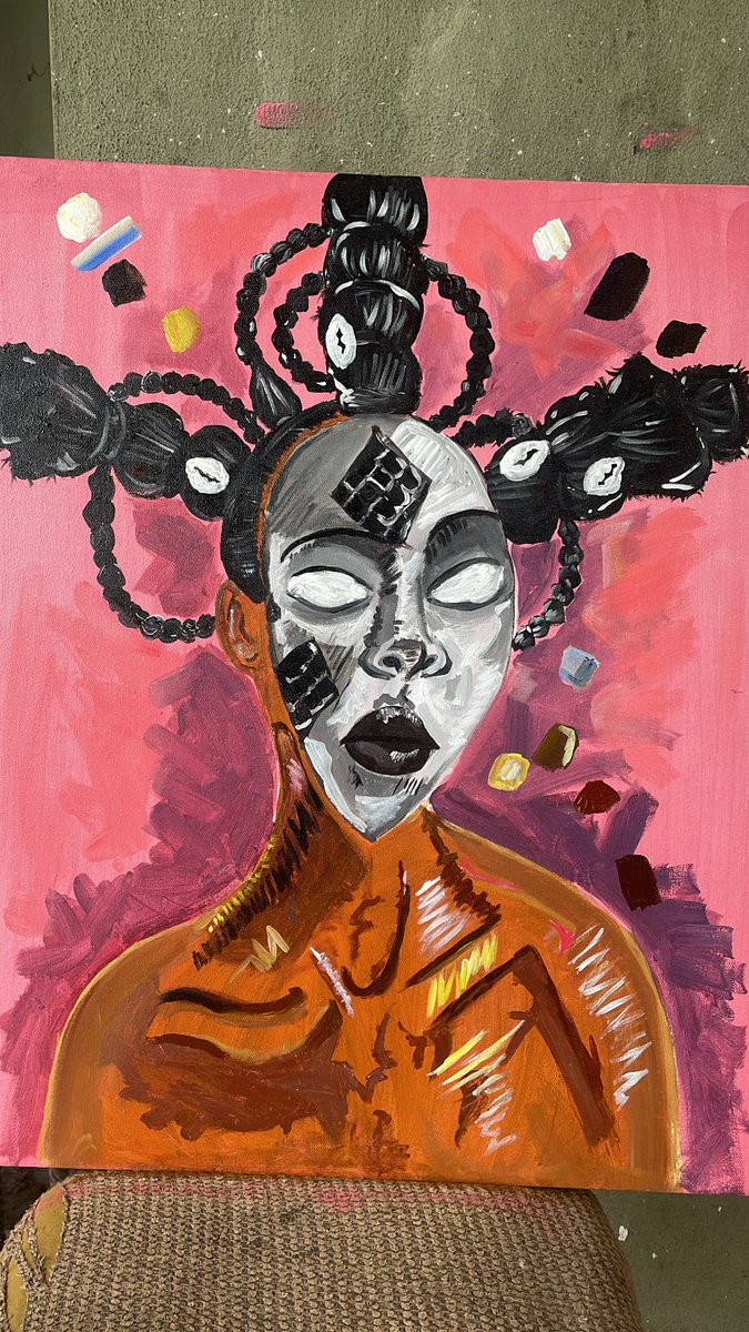 Alexis59068082's tweet photo. “Ada”.    24”30 Acrylic on canvas. https://t.co/As26PhXpcE