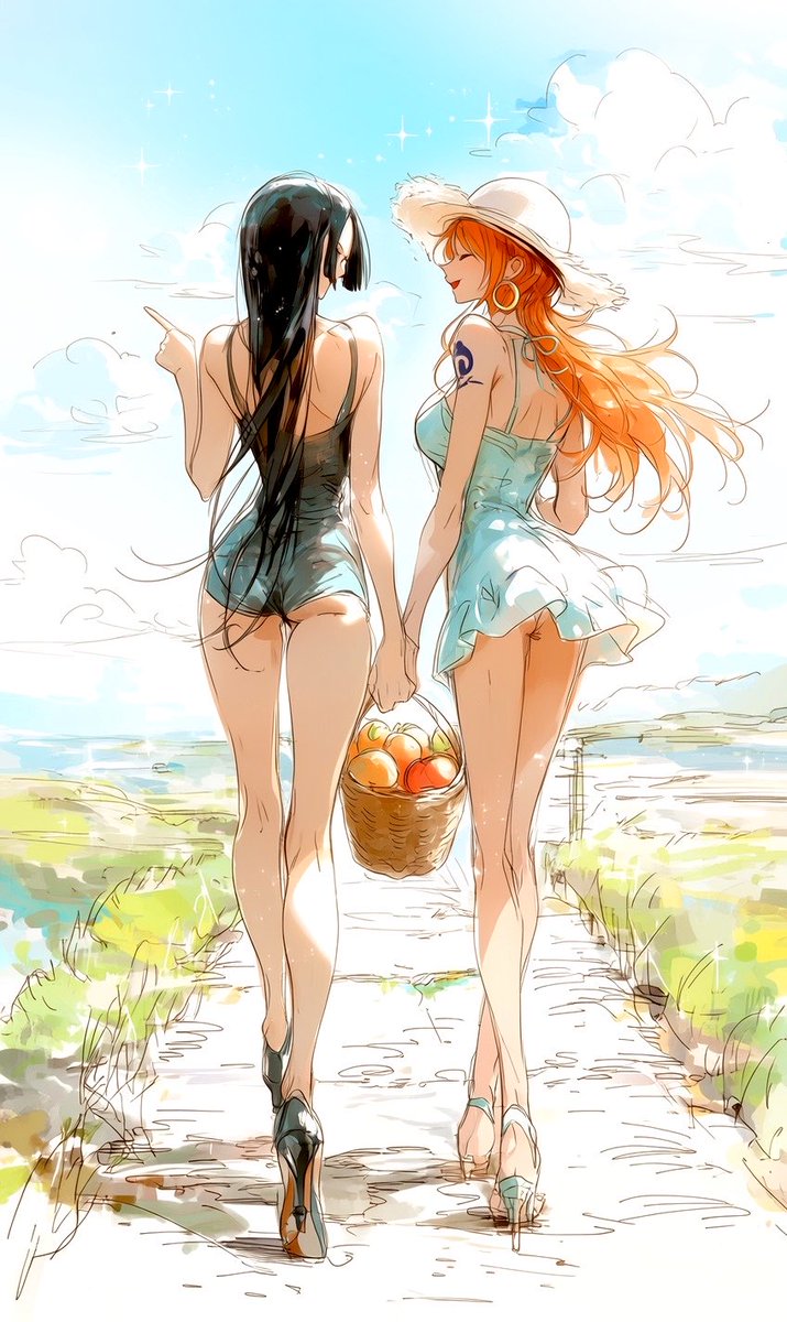refisan17's tweet photo. 🍎🍏
Nami &amp; Boa Hancock 
#ONEPIECE〜 https://t.co/zXdIrzvBda