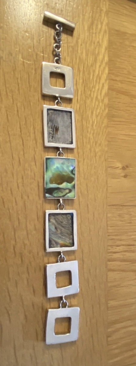 Vintage0Antique's tweet photo. Check out #Exceptional 925 #Sterling #Silver #Abalone #Shell #Enamel Panel Chain #Toggle #Bracelet https://t.co/vBlkSzL369 #eBay via @eBay_UK https://t.co/X6vEJxX5ab