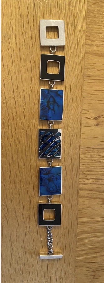 Vintage0Antique's tweet photo. Check out #Exceptional 925 #Sterling #Silver #Abalone #Shell #Enamel Panel Chain #Toggle #Bracelet https://t.co/vBlkSzL369 #eBay via @eBay_UK https://t.co/X6vEJxX5ab