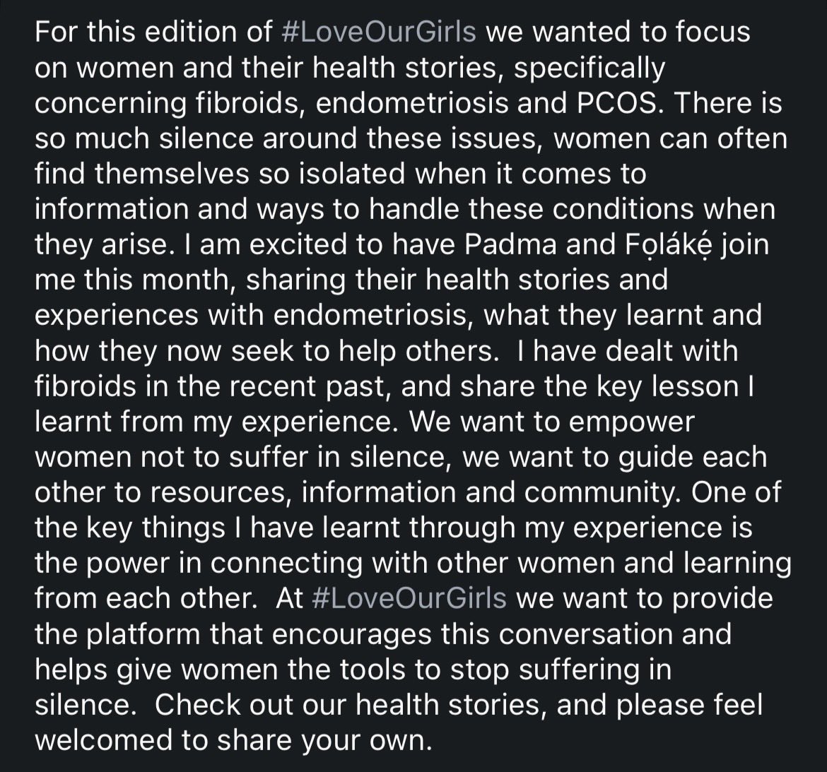 danaiarchive's tweet photo. On this last day of Uterine Fibroids Awareness Month, let’s revisit the 2023 moment our very own Danai Gurira opened up about her own experience with fibroids through her nonprofit organization Love Our Girls, opening the door for more women to share and connect. 🤍 https://t.co/rODOng5mVR