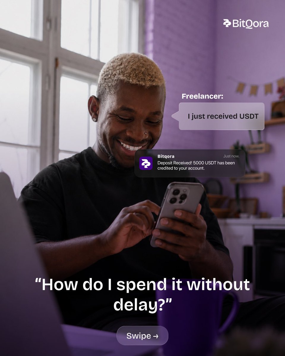 bitqora_'s tweet photo. Getting paid in crypto feels good but being able to spend it in seconds feels even better.😌

Swap your crypto to Naira with BitQora and keep things moving.

Download on the App Store or Google Play Store https://t.co/GaQ63g3qNE
