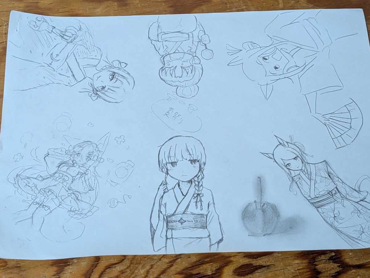 YNUCLz's tweet photo. 【絵チャログ#05】
今日のお題は夏祭りでした🍉🎆
最近暑いですね～～～ι(´Д｀υ)
試験期間も、暑い夏も、絵を描いて乗り切っちゃいましょう‼️ https://t.co/6EtgVFSsMM