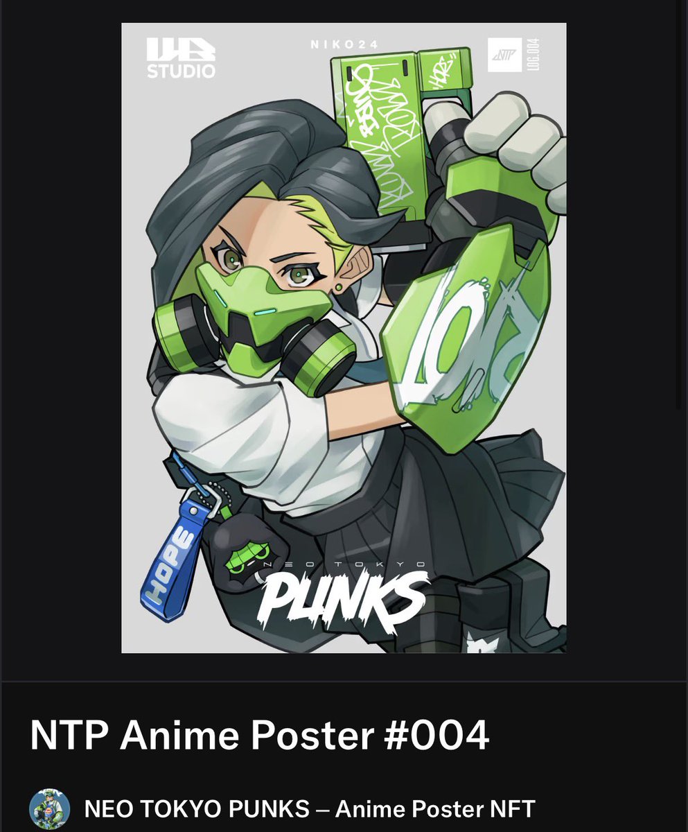 makun47525347's tweet photo. ゲット004⚡️
#NTP #NeoTokyoPunks https://t.co/JlUQpNq9Sf