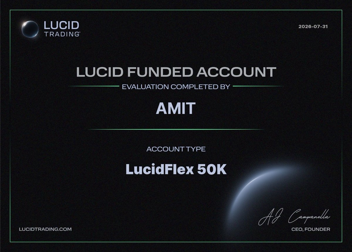 amitbakheta's tweet photo. Today I passed 4*50K @TradingLucid account.
Let's see how I will goooooo. https://t.co/cfjAWhMlua
