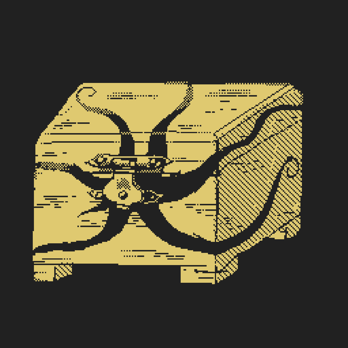 Element_Lee's tweet photo. Hold onto sanity, or descend into madness？

The Unnamable Pixels are now on @objktcom . Recent drawings are inspired by Cthulhu mythos, magical realism, and vintage comic palettes.

#pixelart #nft #gameart https://t.co/oTDRcrUjym