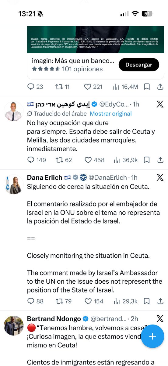 Alaragojo's tweet photo. Ellos mismos ni se entienden los putos israelís uno diciendo que españa debe salir de Ceuta y la otra diciendo que lo que diga el embajador de Israel no representa la oposición del estado de Israel https://t.co/qm0YbxKq3n