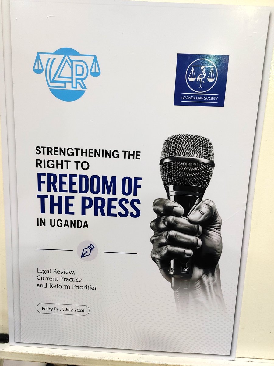 Justice_Centres's tweet photo. JCU takes part in the launch of the @ug_lawsociety Policy Brief on Freedom of the Press in Uganda.

JCU is pleased to be part of this important event aimed at strengthening freedom of expression, access to information, and the media's role in promoting justice and accountability. https://t.co/SsRIyagm5h